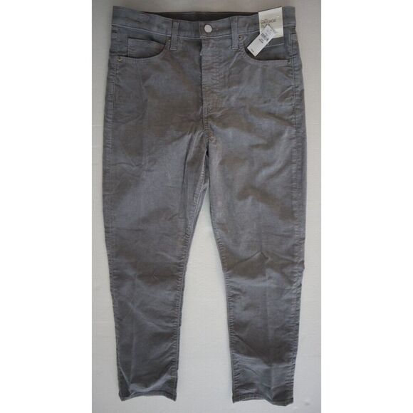 GAP 728856 Women's Sz 31/12R Pilot Gray High Rise Velvet Vintage Slim Pants - Picture 1 of 14